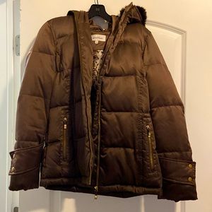 Calvin Klein Brown Puffer Winter Jacket